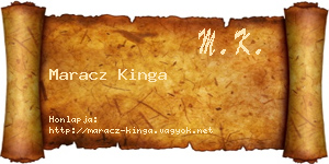 Maracz Kinga névjegykártya